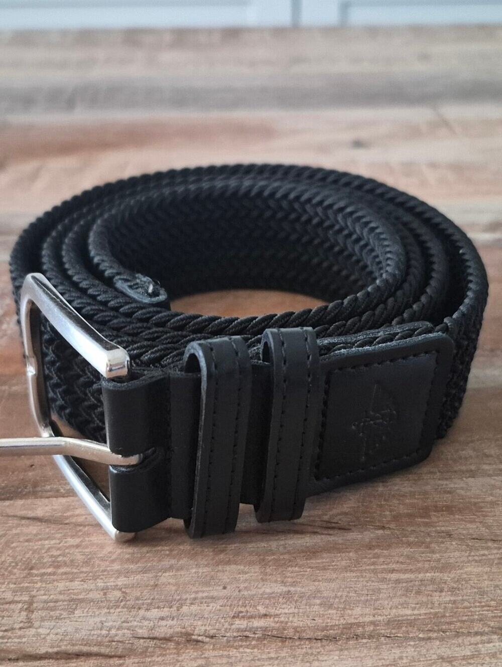 Dockers Men's Black Woven Elastic Stretch Belt - Size XL Like New